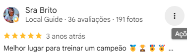 Sra Brito: Melhor lugar para treinar um campeão